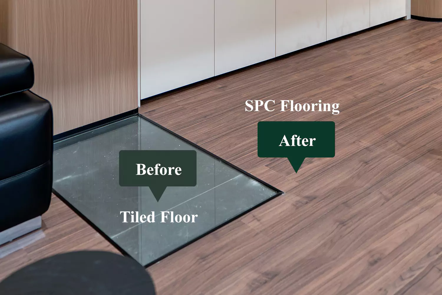 flooring renovation before after