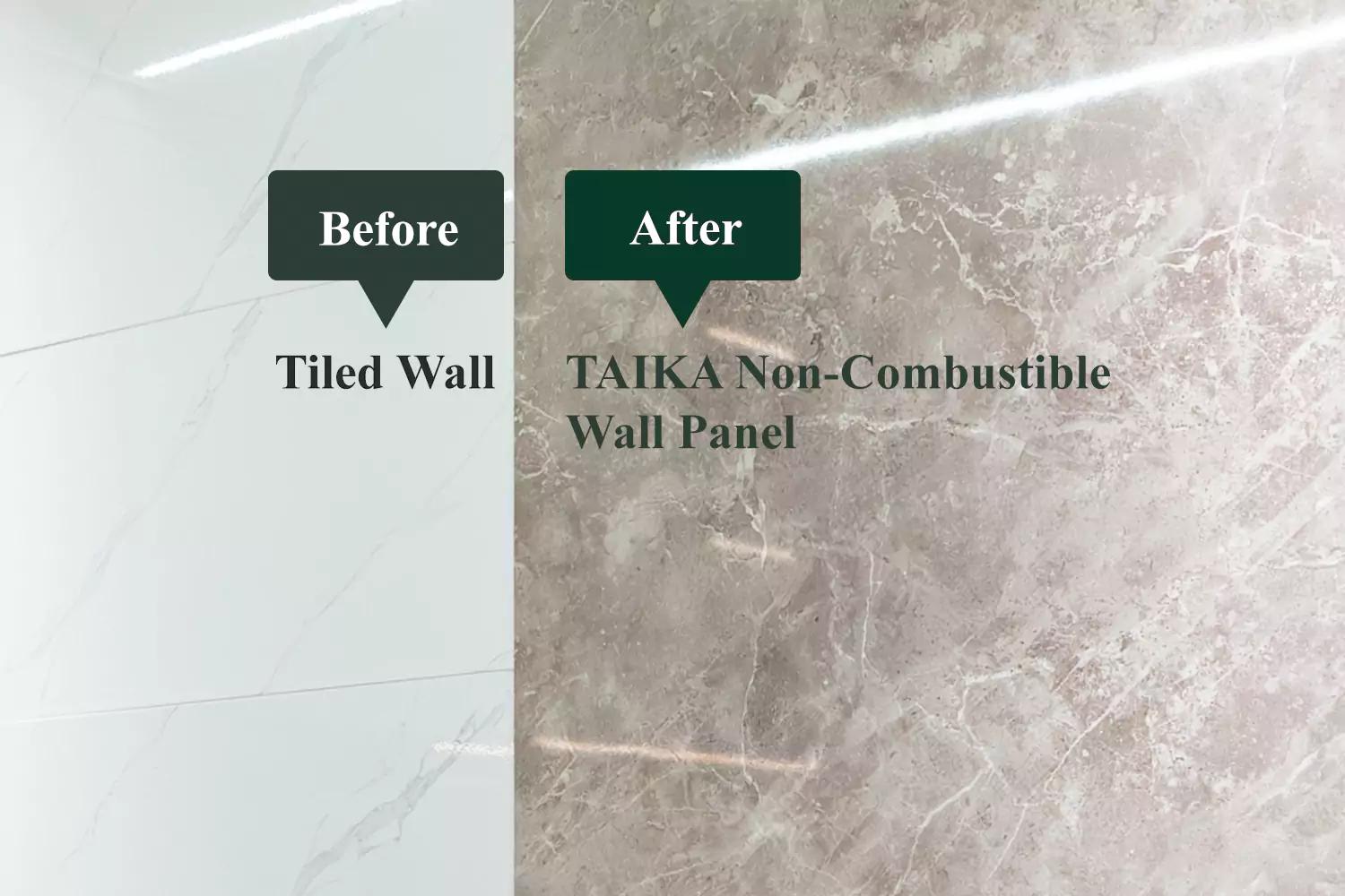 wall renovation before after