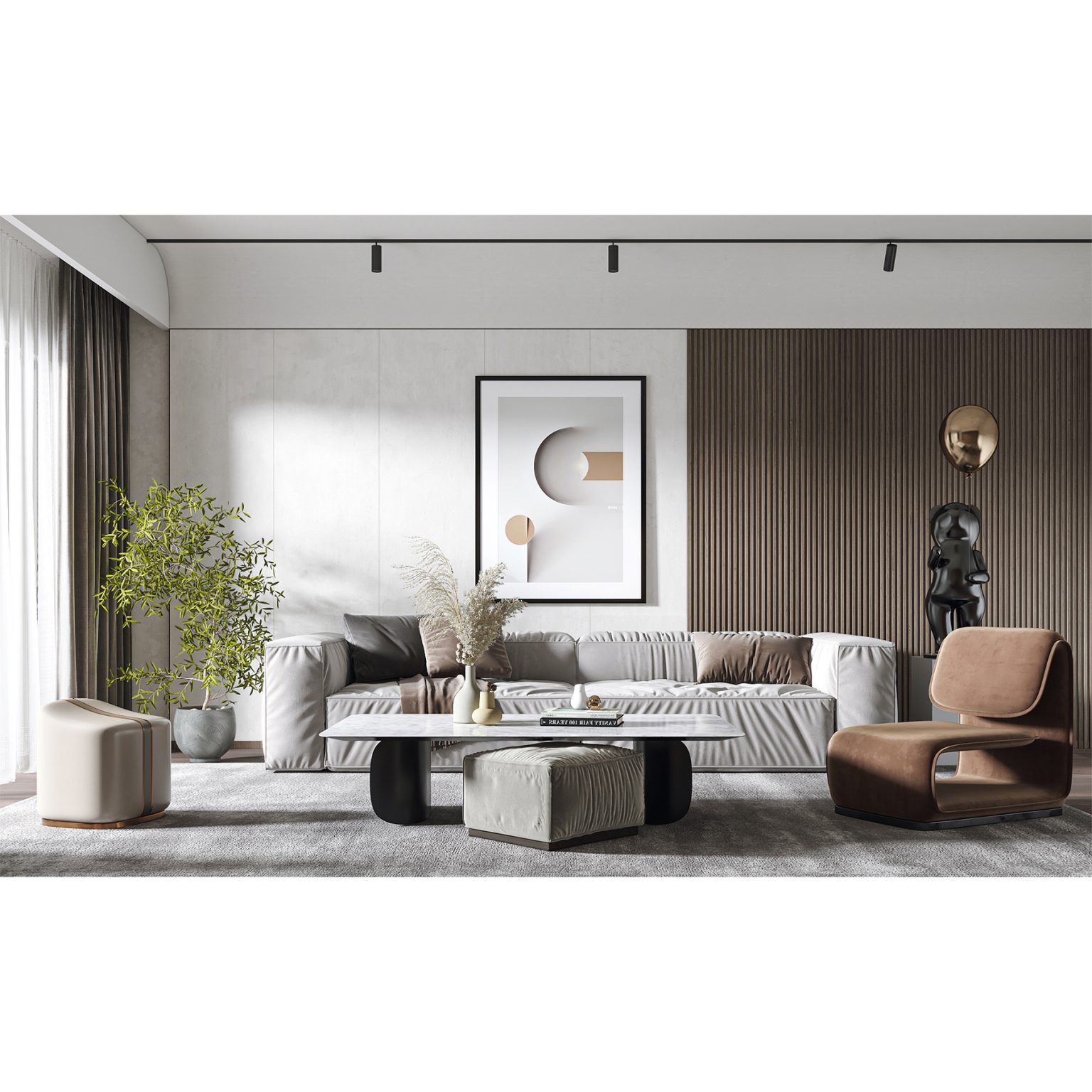 HBJ9001 Accent Wall with Panels
