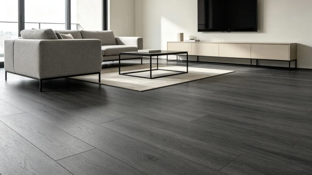 dark gray vinyl composite flooring modern interior